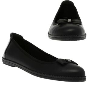Anne Klein iFlex Black Ember Ballet Flats With Bow Size 9M